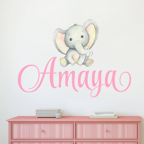 Elephant Wall Decal Etsy