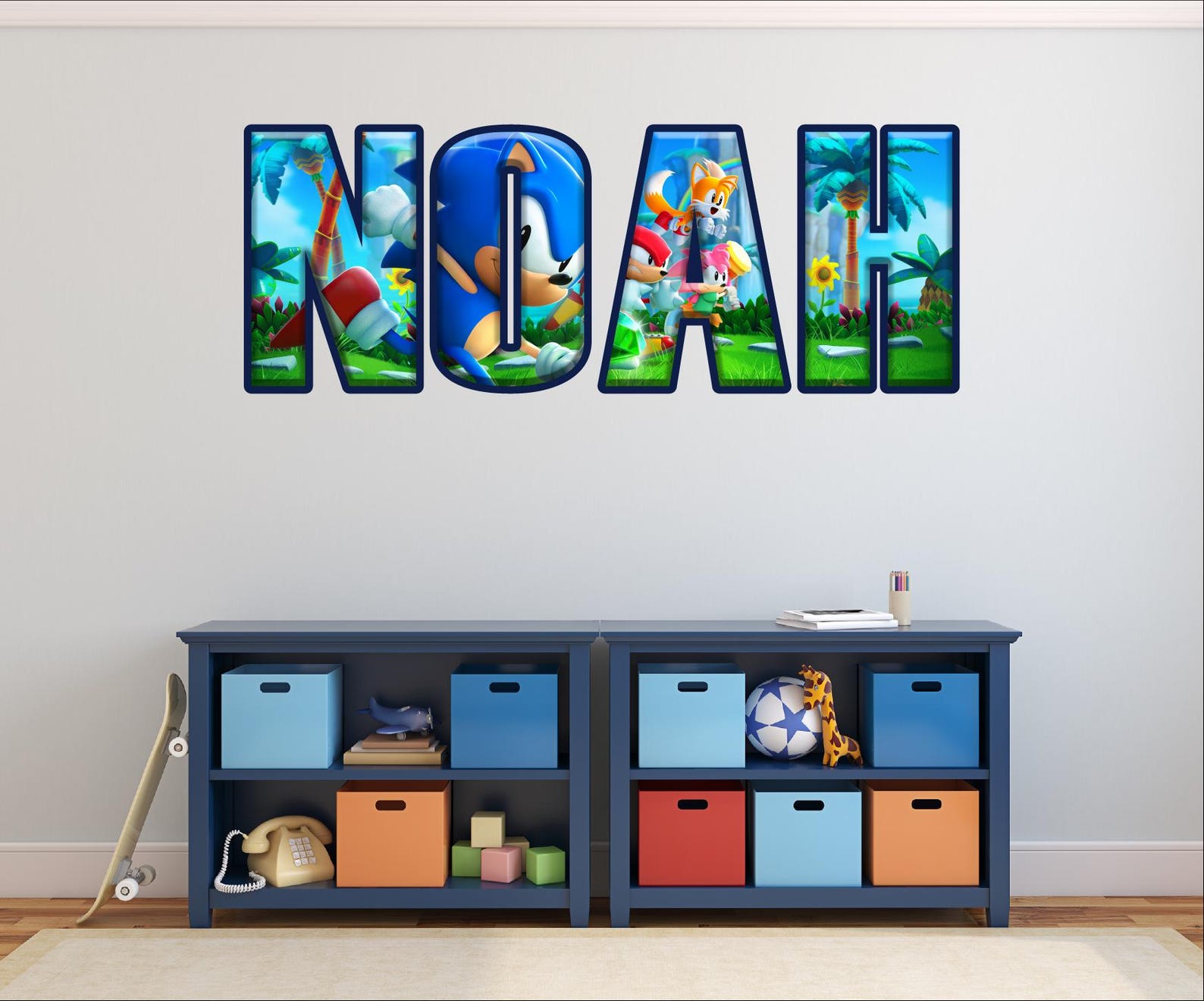 Personalized Name Wall Decal for Kids - Custom Colorful Letters Wall ...