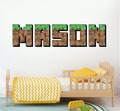 Personalized Gamer Name Wall Decal - Inspired Game Wall Decal - Gaming Room Wall Decor Vinyl Playroom Sticker