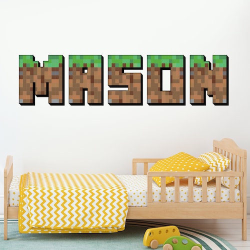 Personalized Gamer Name Wall Decal Inspired Game Wall Decal Etsy