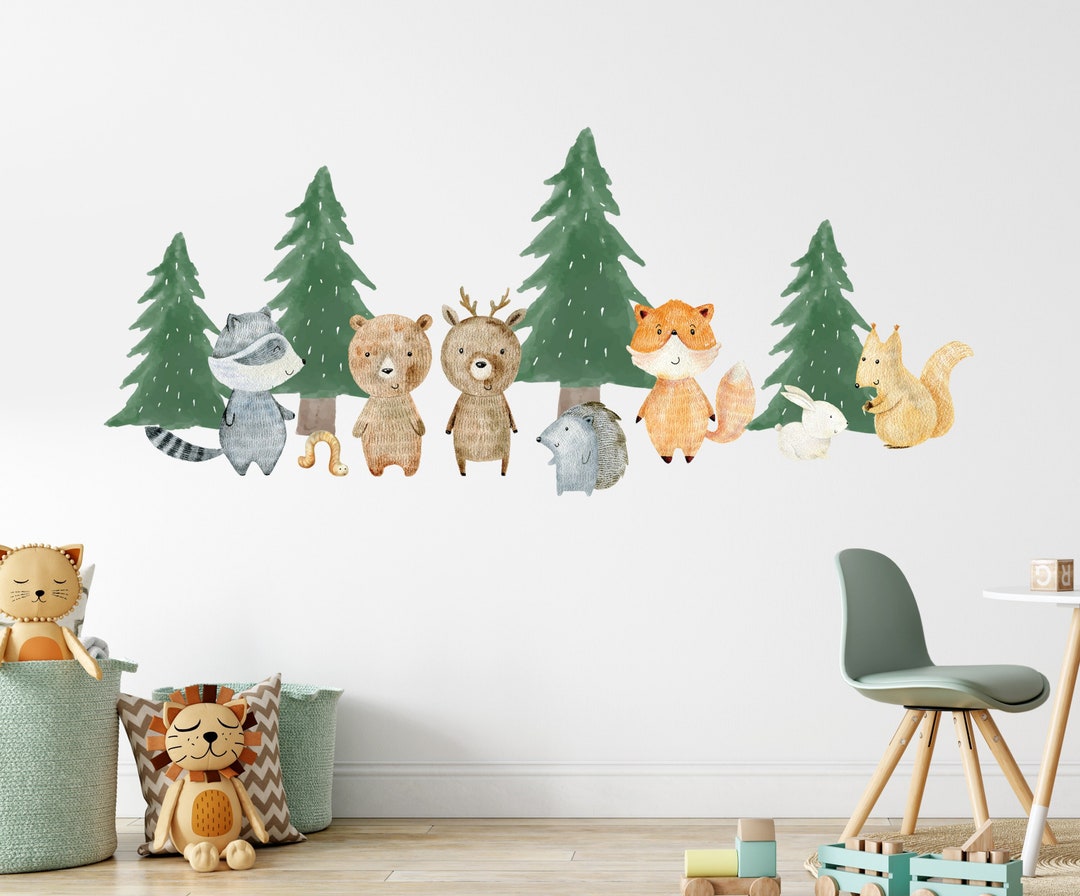 Forest Animals Wall Decal - Woodland Animals Wall Stickers - Forest ...