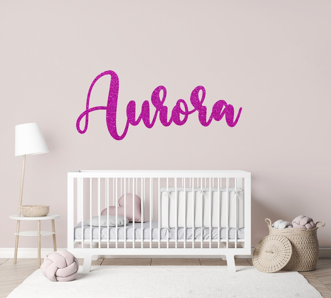 Autocollant Mural Personnalisé Nom Fille Avec Cœur Zèbre - Déco Moderne Lettres Et Chiffres