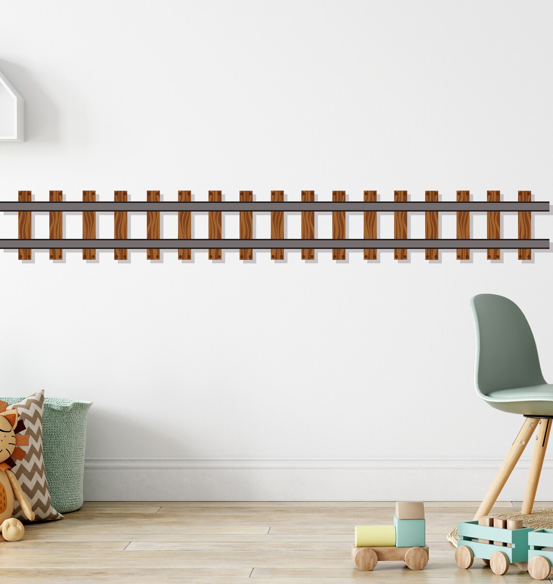 Train Tracks Wall Decal Train Wall Decals Train Kids Wall Etsy