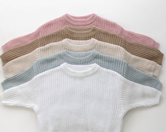 Oversized Baby Sweater | Cotton Toddler Sweater