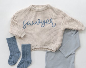 Oversized Baby Sweater | Cotton Toddler Sweater