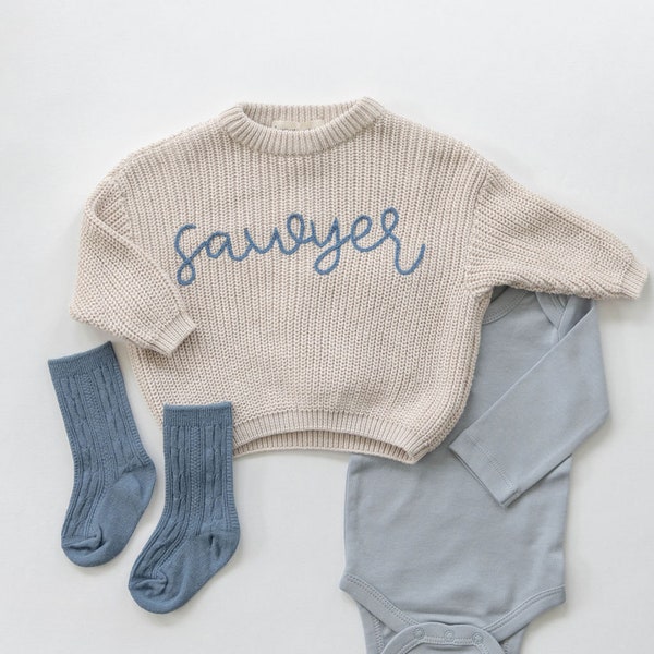 Oversized Baby Sweater | Cotton Toddler Sweater
