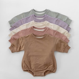 Sweatshirt Bubble Romper | Customizable Baby Name Romper