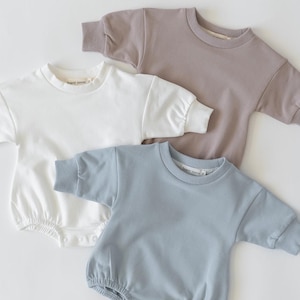 Sweatshirt Bubble Romper | Customizable Baby Name Romper
