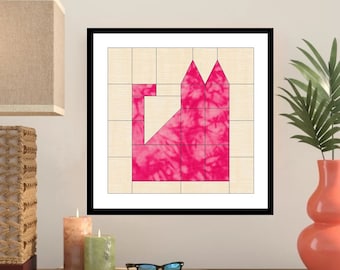 Cat EPP English Paper Piecing Block -OC216