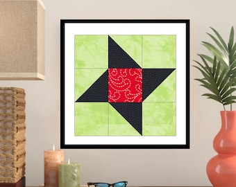 Friendship Star EPP English Paper Piecing Block -OC204