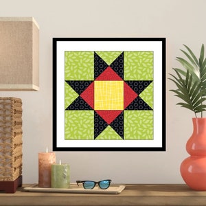 Ohio Star EPP Engels Paper Piecing Blok -OC203
