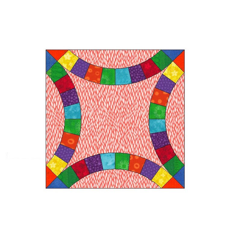 Double Wedding Ring Paper Pieced Quilt Block Pattern OC010 Etsy