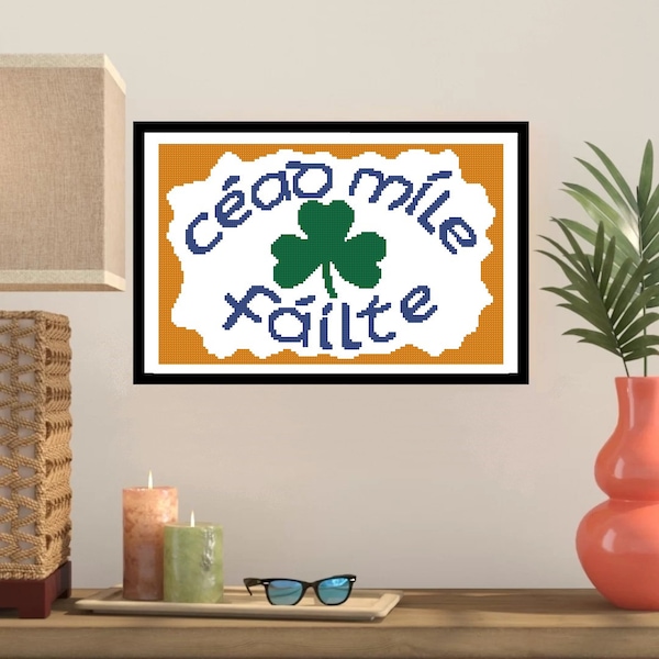 Cead Mile Failte Cross Stitch Pattern -378