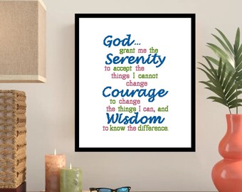 Serenity Prayer Short Version Cross Stitch Pattern -367