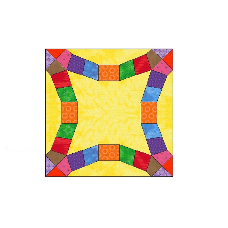 Double Wedding Ring Paper Pieced Quilt Block Pattern OC011 Etsy