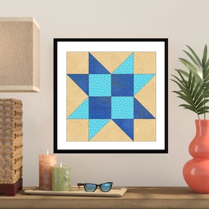 Square Star EPP Engels Paper Piecing Blok -OC450