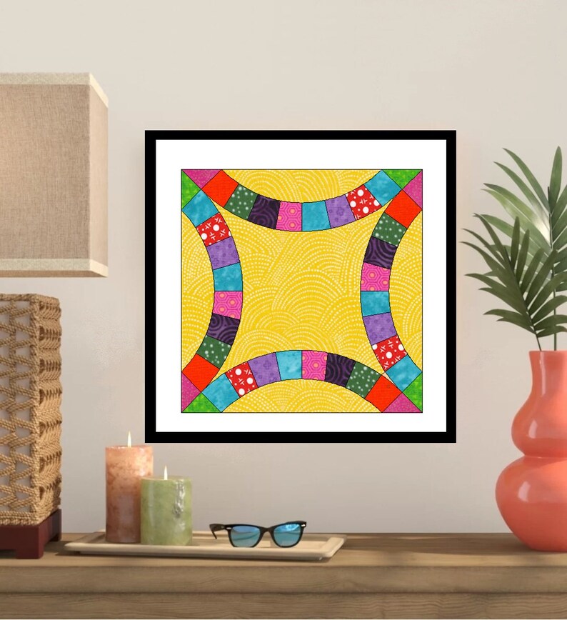 Double Wedding Ring Paper Pieced Quilt Block Pattern OC010 Etsy