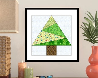 Verrückter Baum Quilt Block -OC008