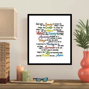 Serenity Prayer Full Version Cross Stitch Pattern -100a