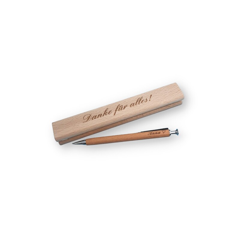 Personalisiertes Kugelschreiber Set Mit Holzbox - Motivierendes Geschenk