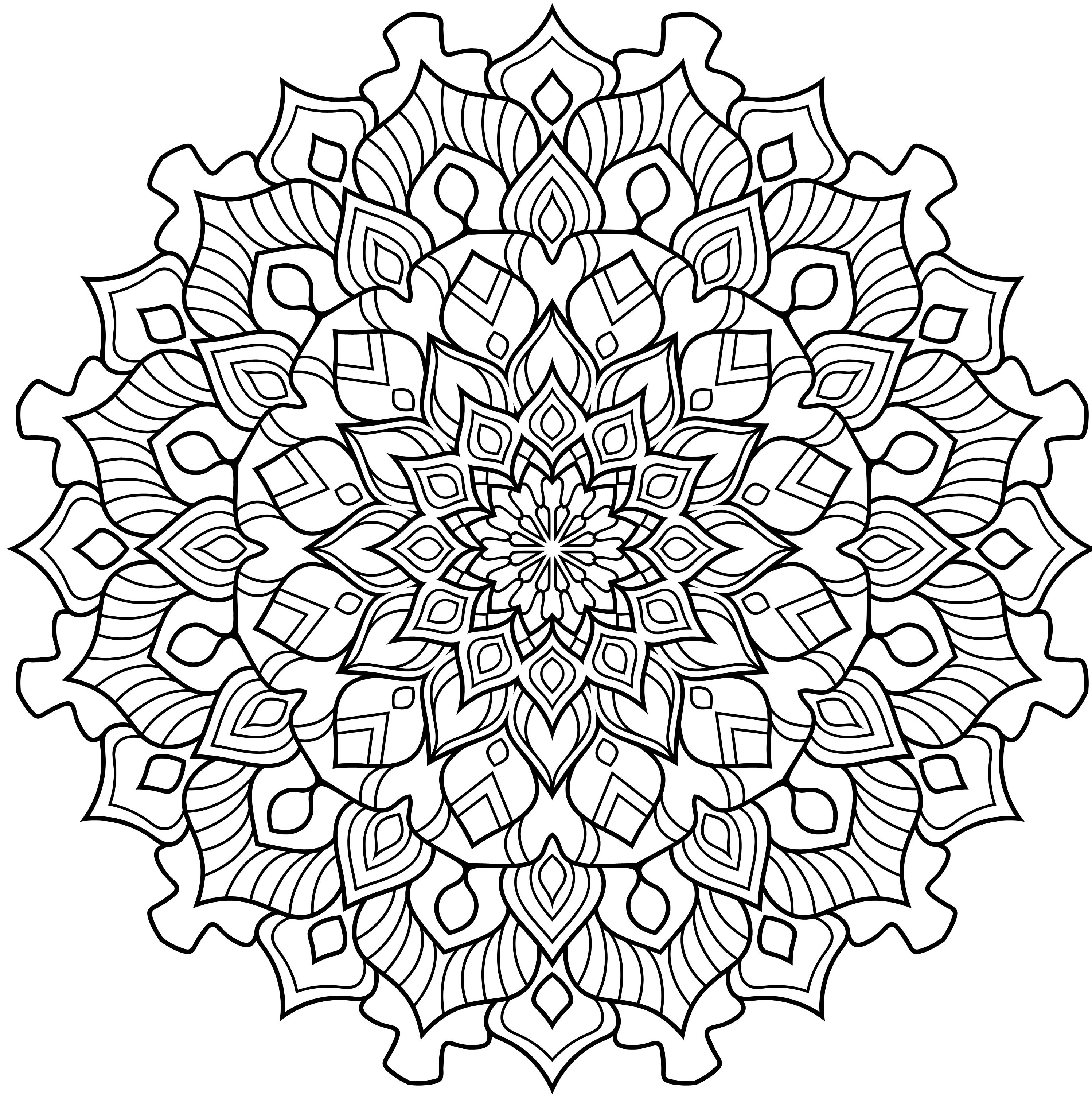 Coloring Pages Mandala - Etsy