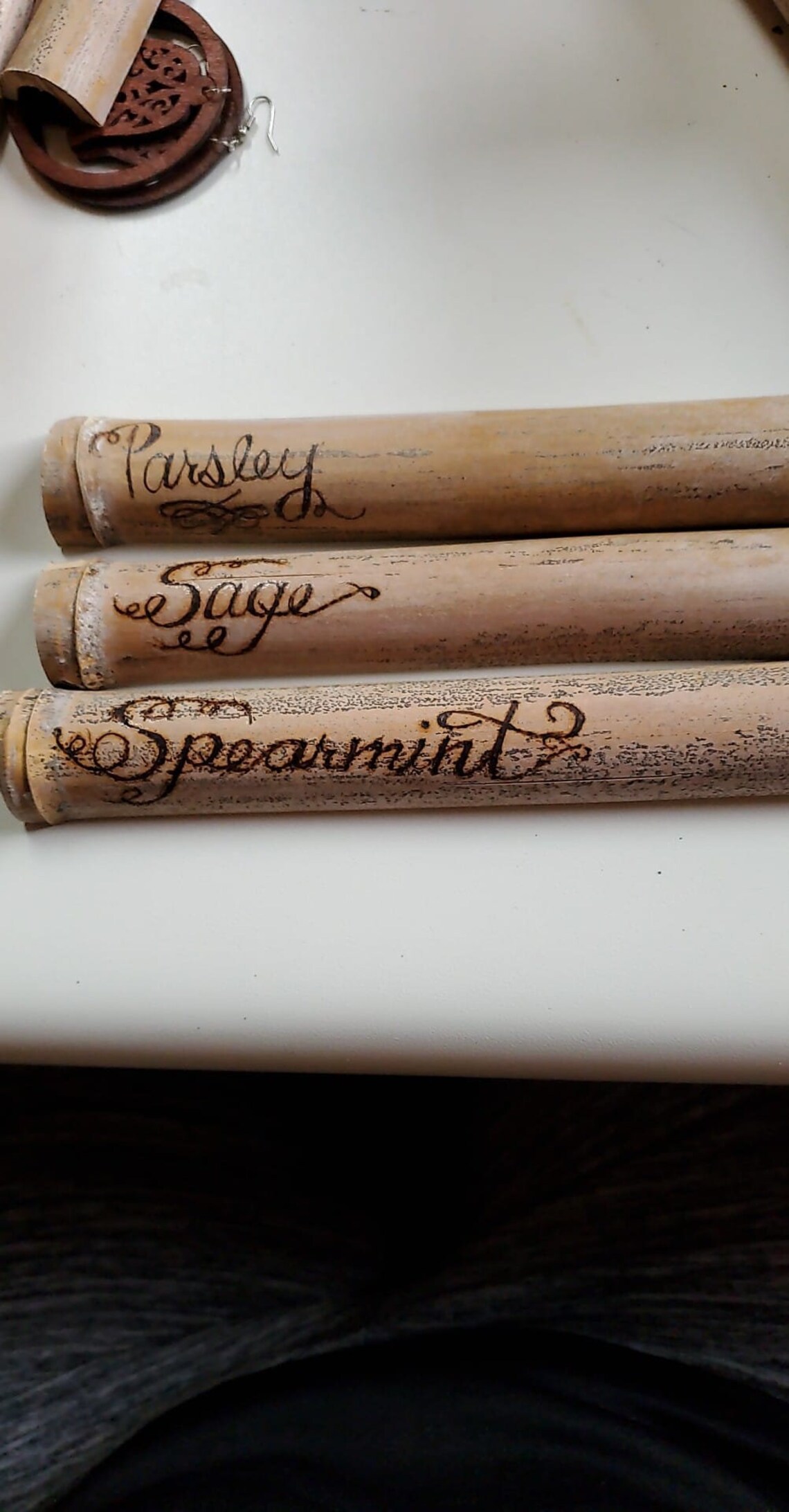 Hand crafted wood burned Garden Stakes Etsy