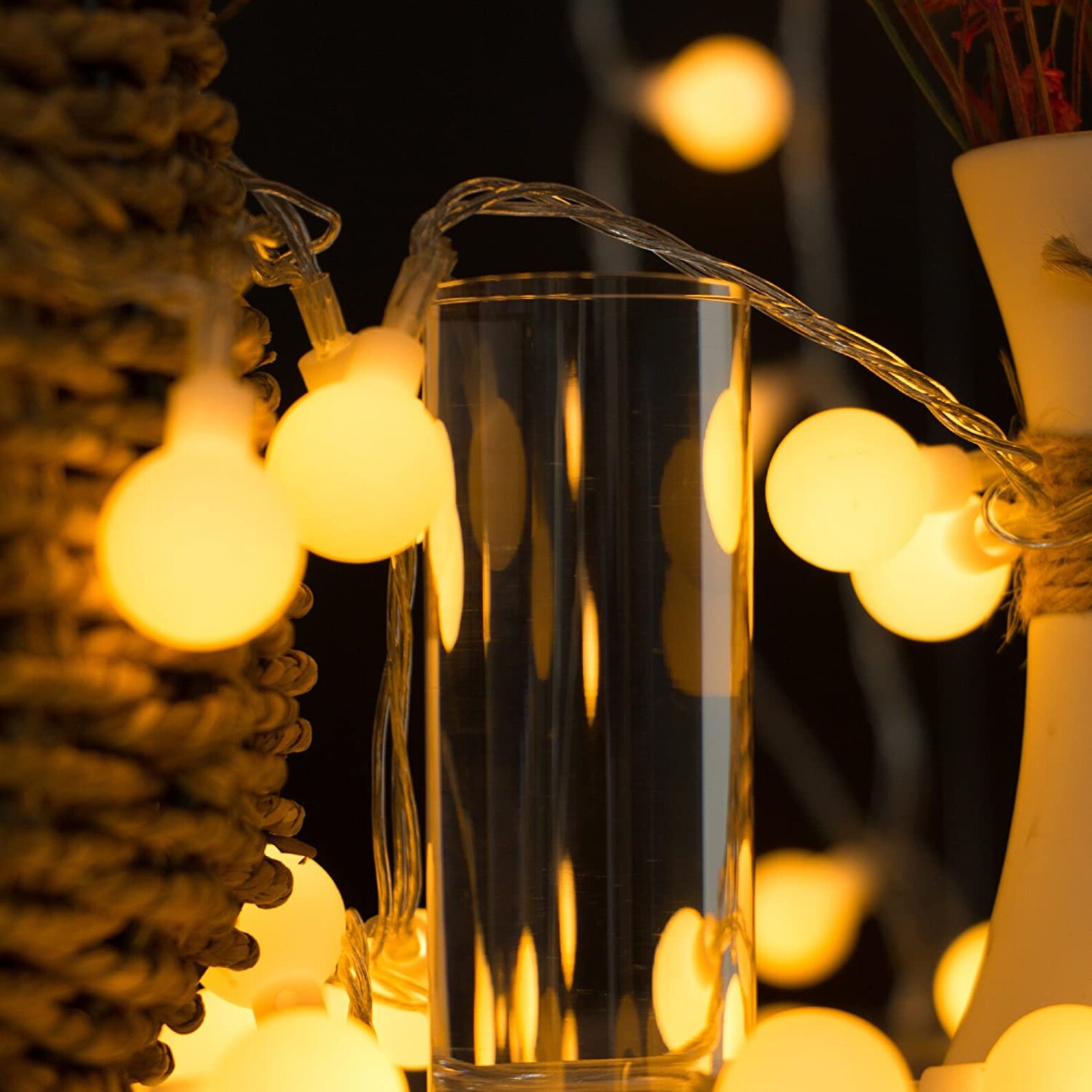 Mini Globe String Lights 33 Pies 100 Led 8 Modos / Luz Blanca Etsy