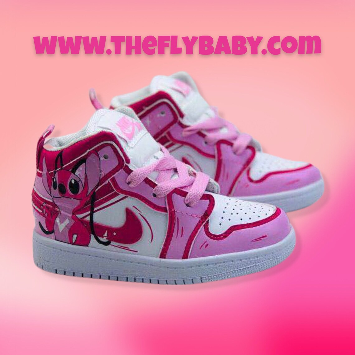 Kids Air Jordan 1 Lilo & Stitch / Custom Kids Size Sneakers / Etsy