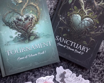 Game of Hearts Duology Tapas duras firmadas con pegatinas