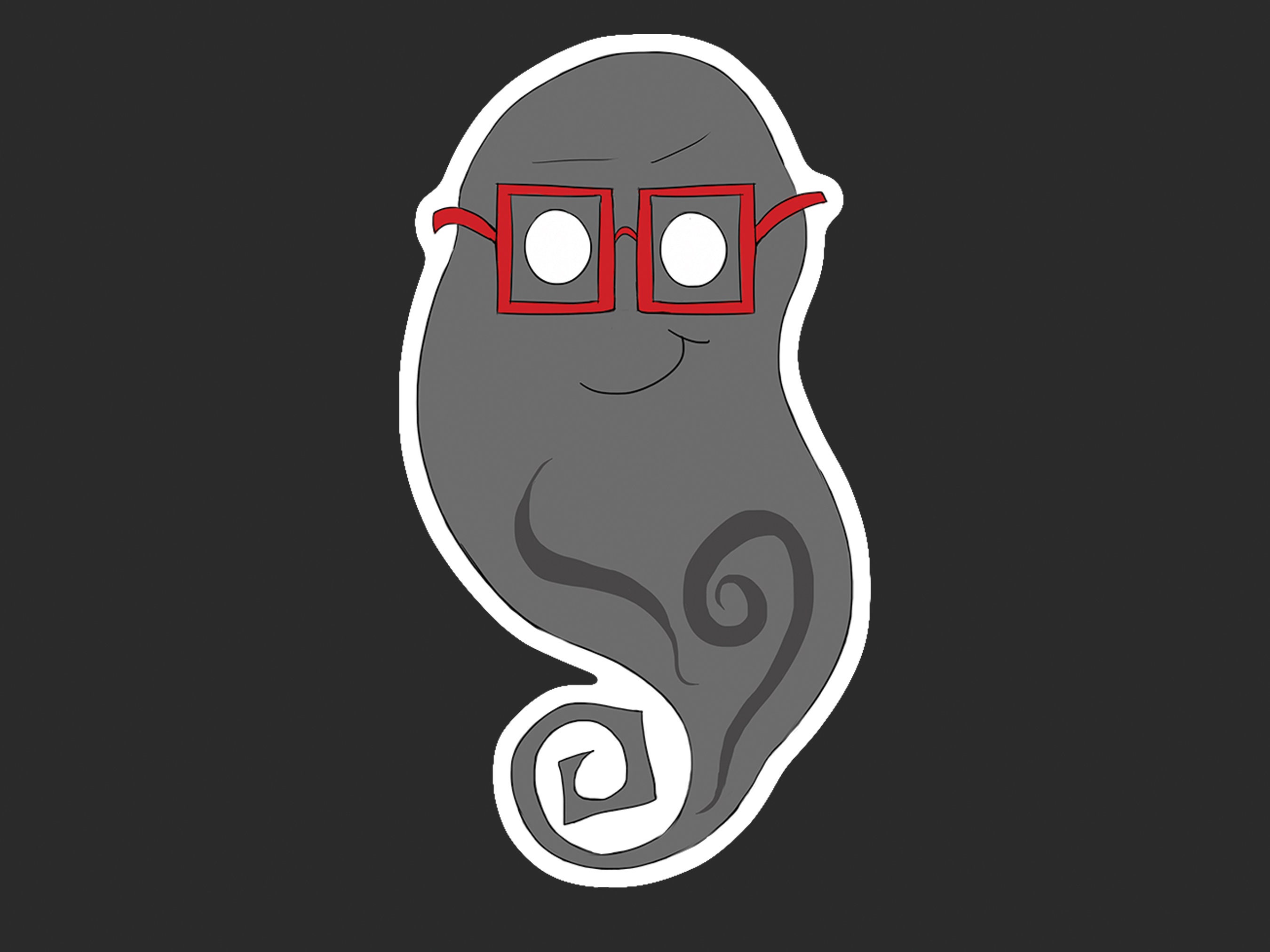Nerdy Ghost Sticker | Etsy