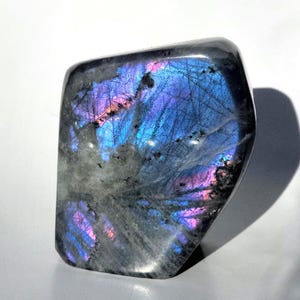 Purple Flash Labradorite Crystal: Freeform Healing Stone