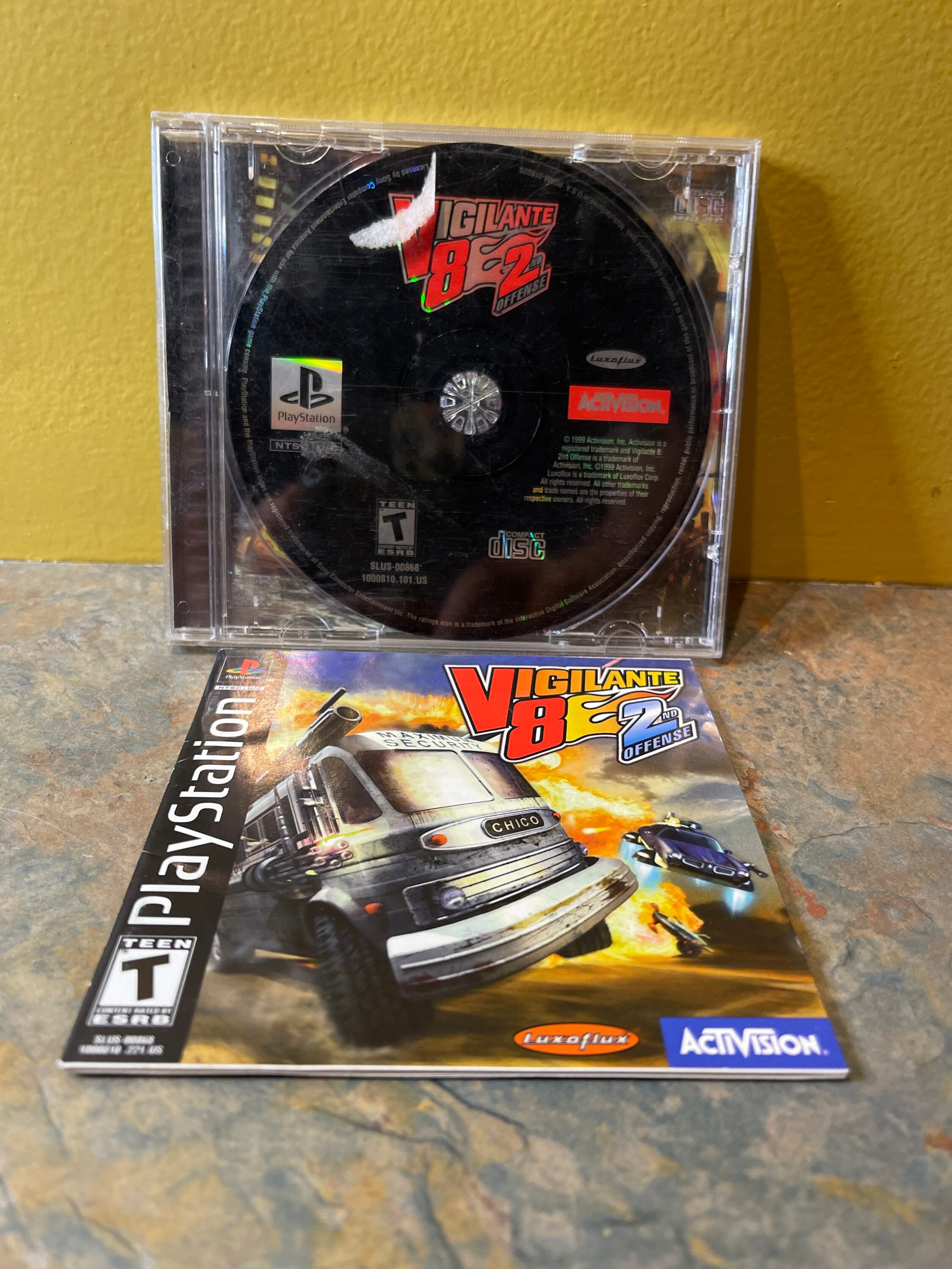 PlayStation　ビジランテ8 Vigilante 8 (Sony PlayStation 1 1998) PS1 CLEAN Complete Vehicular