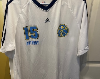 Carmelo Anthony Nuggets Adidas Warm Up Jersey Authentic Size Large