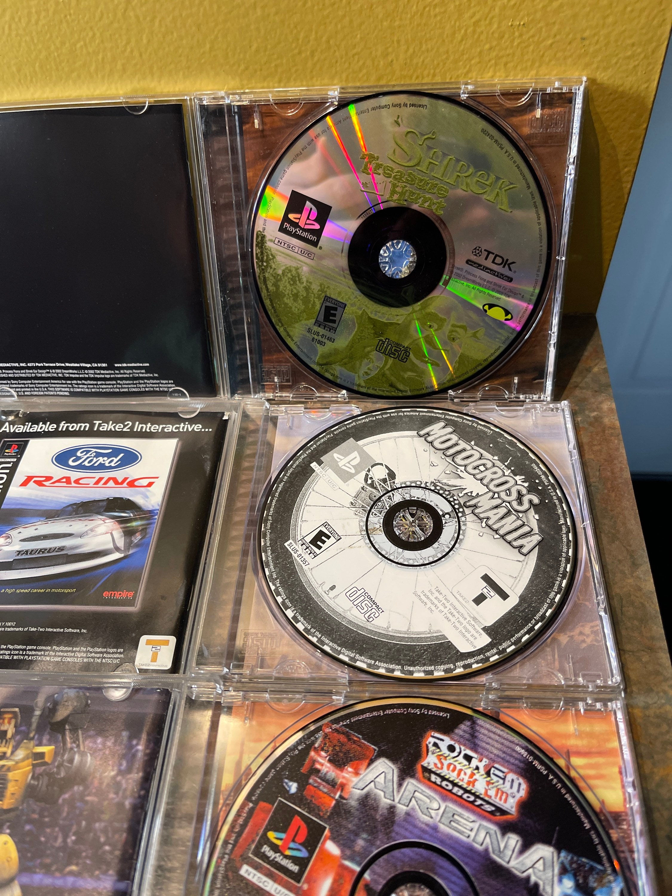 Ps1 Rocks Lot of 7 CIB Ps1 Games! Shrek the Next Tetris Rock Em Sock Em Motor ...