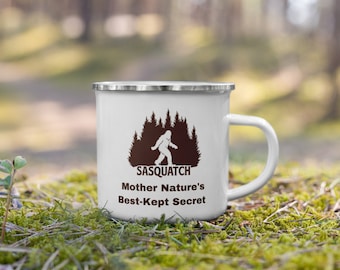 Tazza da caffè smaltata divertente Sasquatch