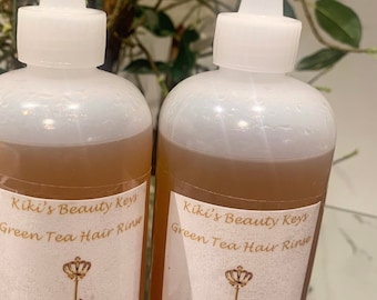 Green Tea Hair Rinse. Hair Shedding. Promotes Growth. Alopecia. Sun Damage. Irritated Scalp. Hair Rinse. Hair Tea Rinse.