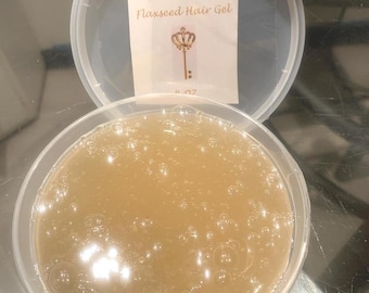 Gel para el crecimiento del cabello con semillas de lino, fijación fuerte, control del encrespamiento, fórmula orgánica totalmente natural.