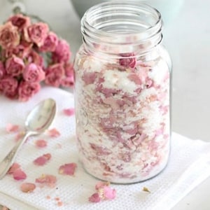 Rose Petal Bath Soak. Bath Salts. Spa Gifts. Gifts For Her.