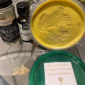 Fenugreek & Rosemary Hair Butter! Stimulate Extreme Growth! Fresh Strong Hair. Improve Hair Quality! Clean Scalp/Strands!All Natural Organic