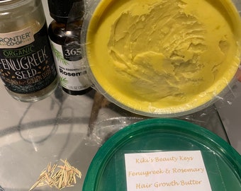 Fenugreek & Rosemary Hair Butter: Natural Organic Growth Stimulant