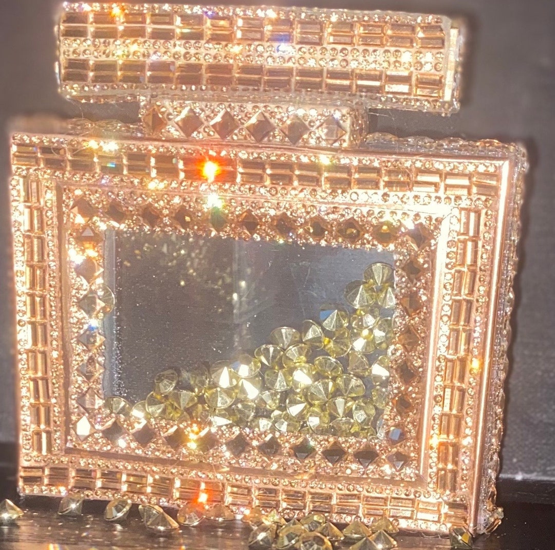 Glam Mini Rose Gold Perfume Bottles Decor Etsy