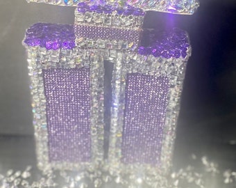 Purple Bliss Glam Perfume Bottle w/ lights