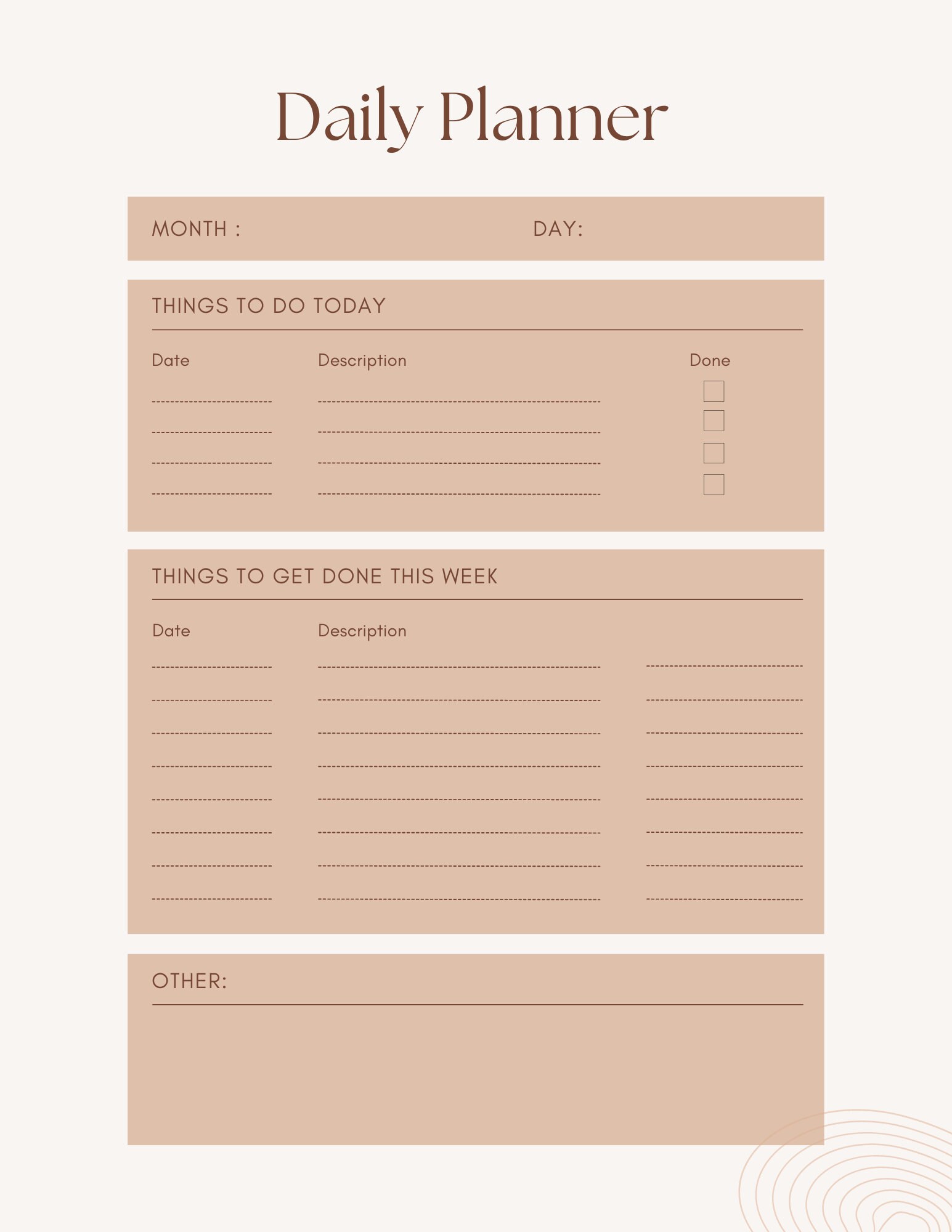 Daily Digital Printable Planner Student Planner College Planner Daily Digital Printable Planner Student Planner College Planner