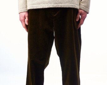 POLO RALPH LAUREN Men's Brown Corduroy Cotton Classic Fit Pants Size 32 / 46 B Authentic Designer Wear