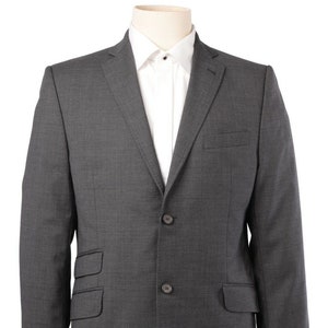 TED BAKER London Endurance Men&#39;s Grey Check Wool Blazer Jacket Size UK 40 eu 50 r Authentic Designer Wear