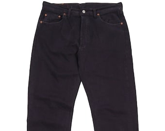 Vintage LEVI'S 501 Men's Black Straight Denim Jeans Size W 34 L 34 Authentic Designer Wear