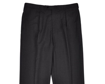Brioni Grey Wool Pleated Dress Pants, Mens Size 54R