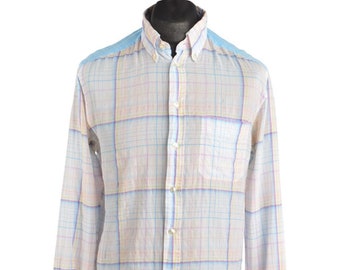 ETON Men's Multicolour Check Cotton Slim Fit Shirt Button Down Size 41 / L Authentic Designer Wear
