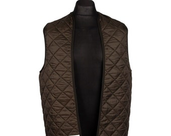 BARBOUR Men&#39;s Liner Quilted Vest Waistcoat Button Out Long Coat Size M Authentic Designer Wear