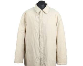 Armani Jeans Men's Beige Trench Car Coat, Size 54